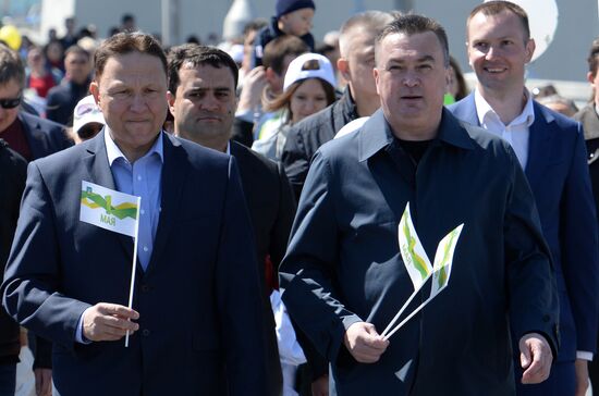 May Day celebrations in Russian cities
