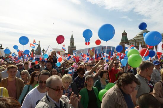 May Day demonstration on Red Square