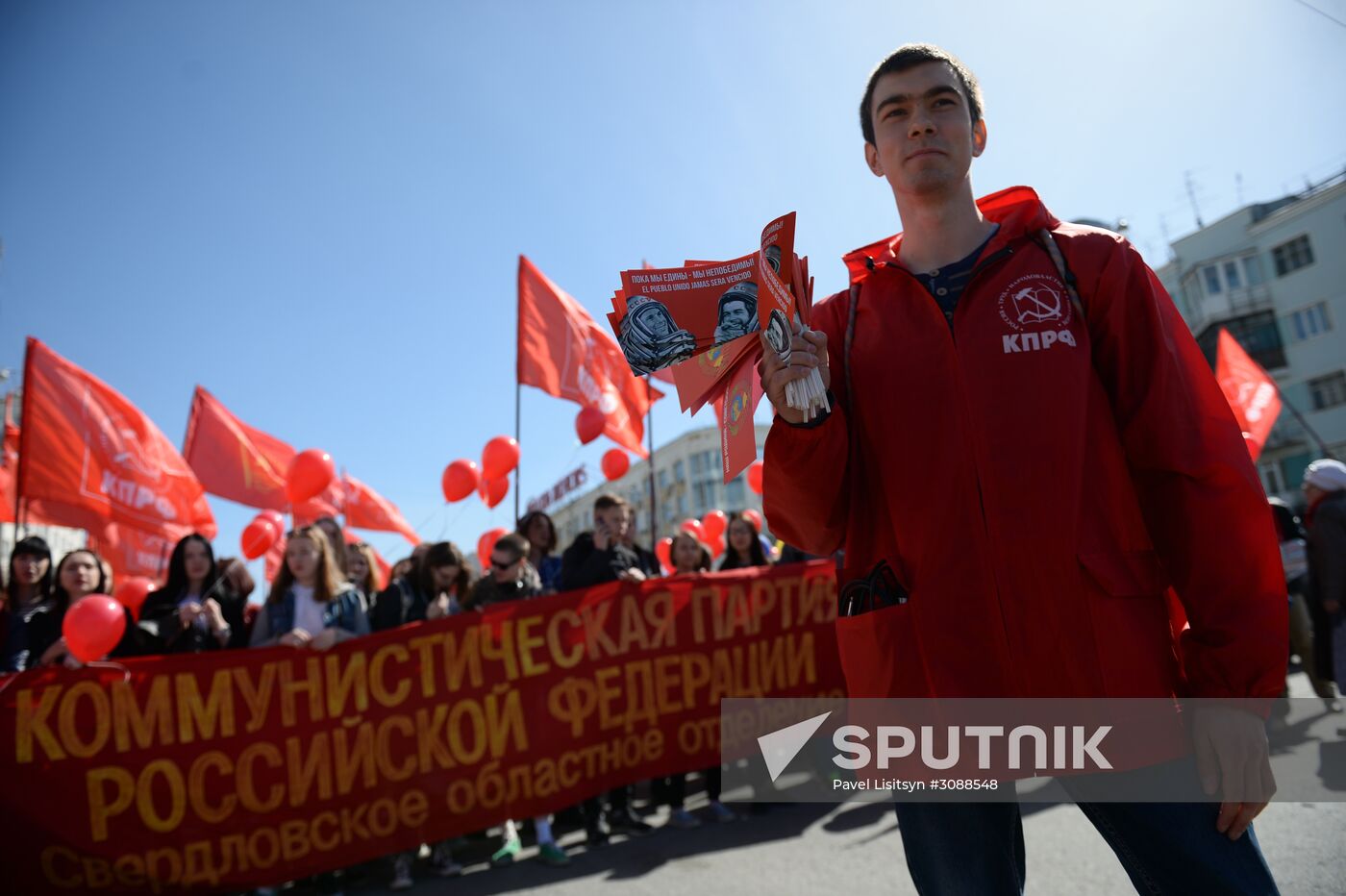 May Day celebrations in Russian cities