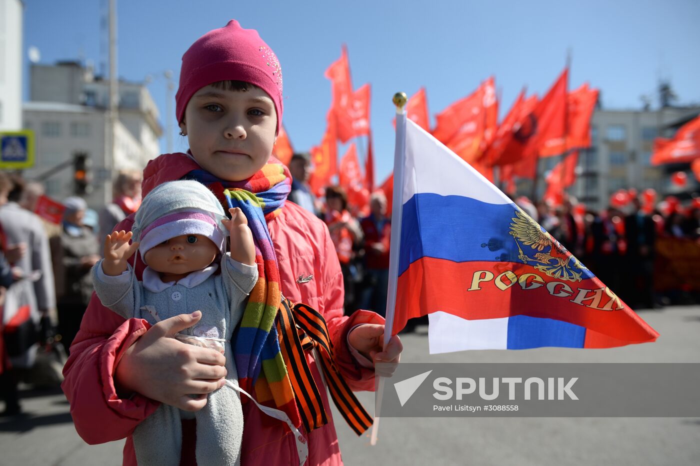 May Day celebrations in Russian cities