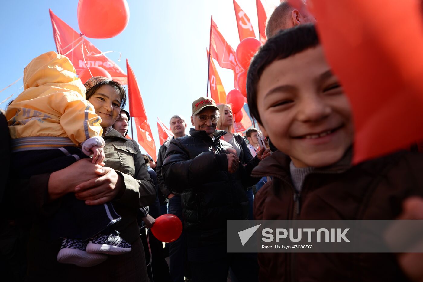 May Day celebrations in Russian cities