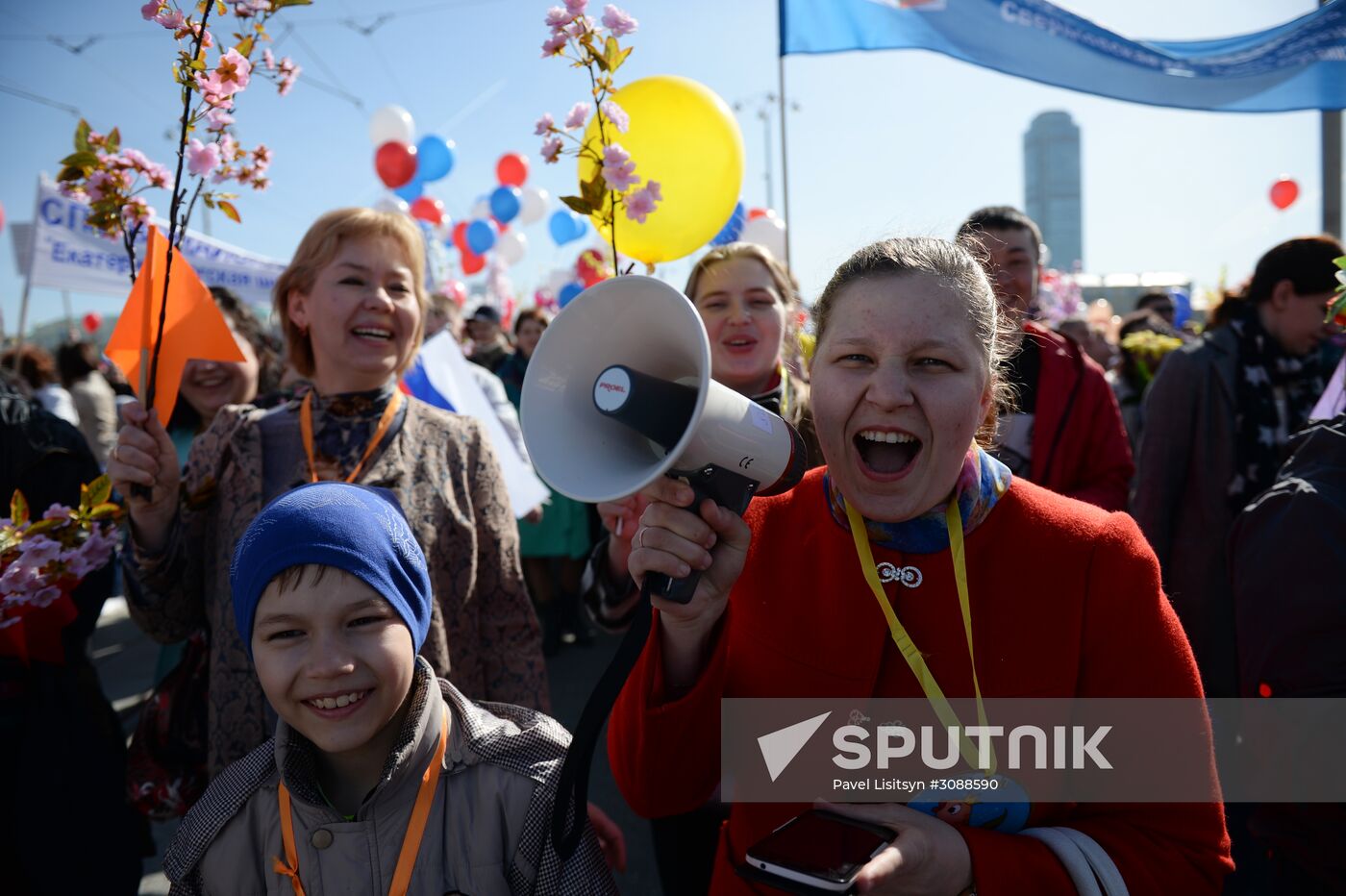 Labor Day celebrations in Russian cities