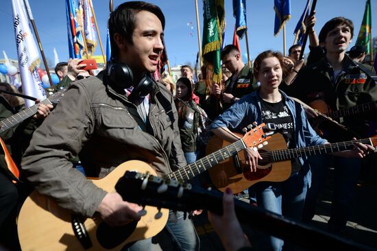 Labor Day celebrations in Russian cities