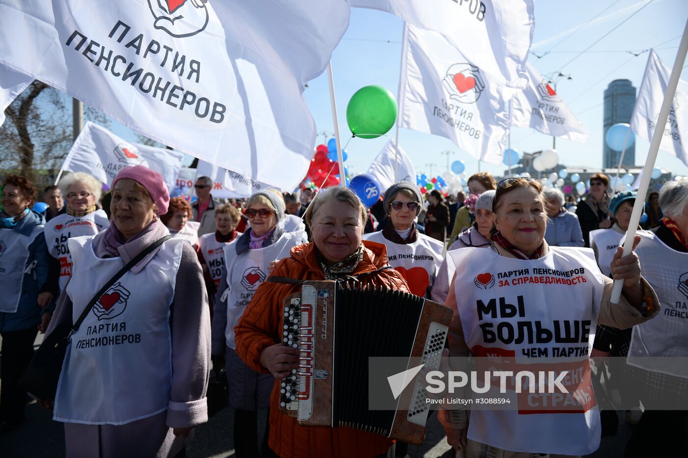 Labor Day celebrations in Russian cities