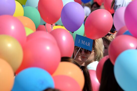 Labor Day celebrations in Russian cities