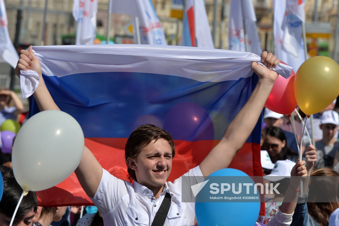 Labor Day celebrations in Russian cities