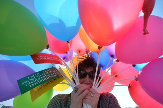 Labor Day celebrations in Russian cities