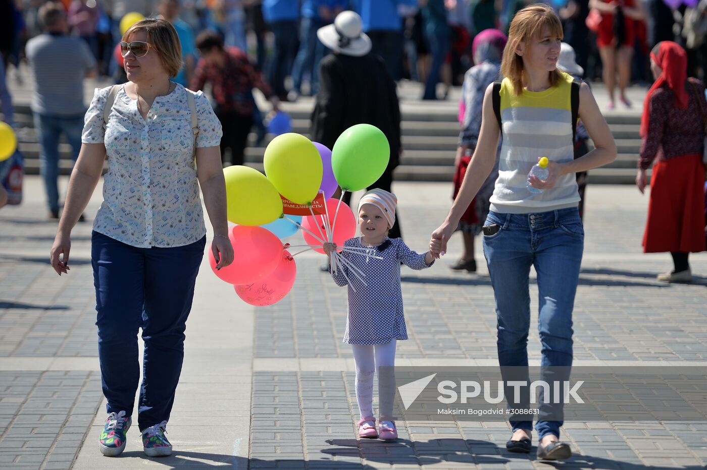 Labor Day celebrations in Russian cities