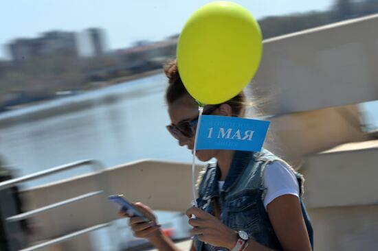 Labor Day celebrations in Russian cities