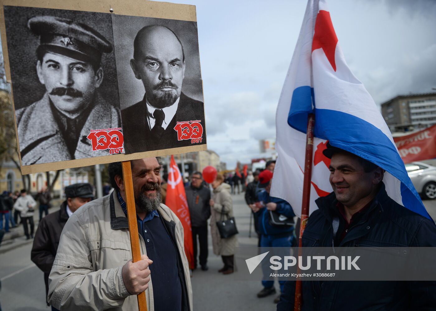 May Day celebrations in Russian cities