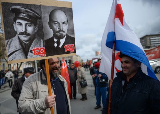 May Day celebrations in Russian cities