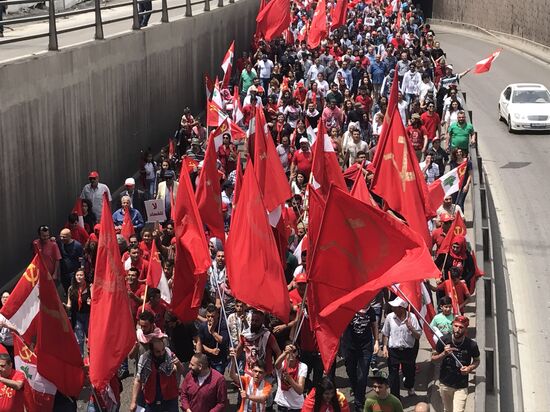 Peaceful rally in Lebanon on Worker Solidarity Day