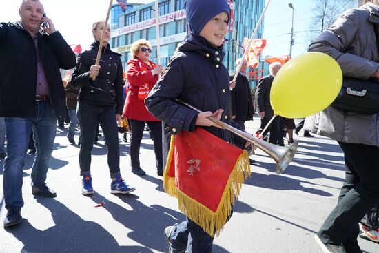 May Day celebrations in Russian cities
