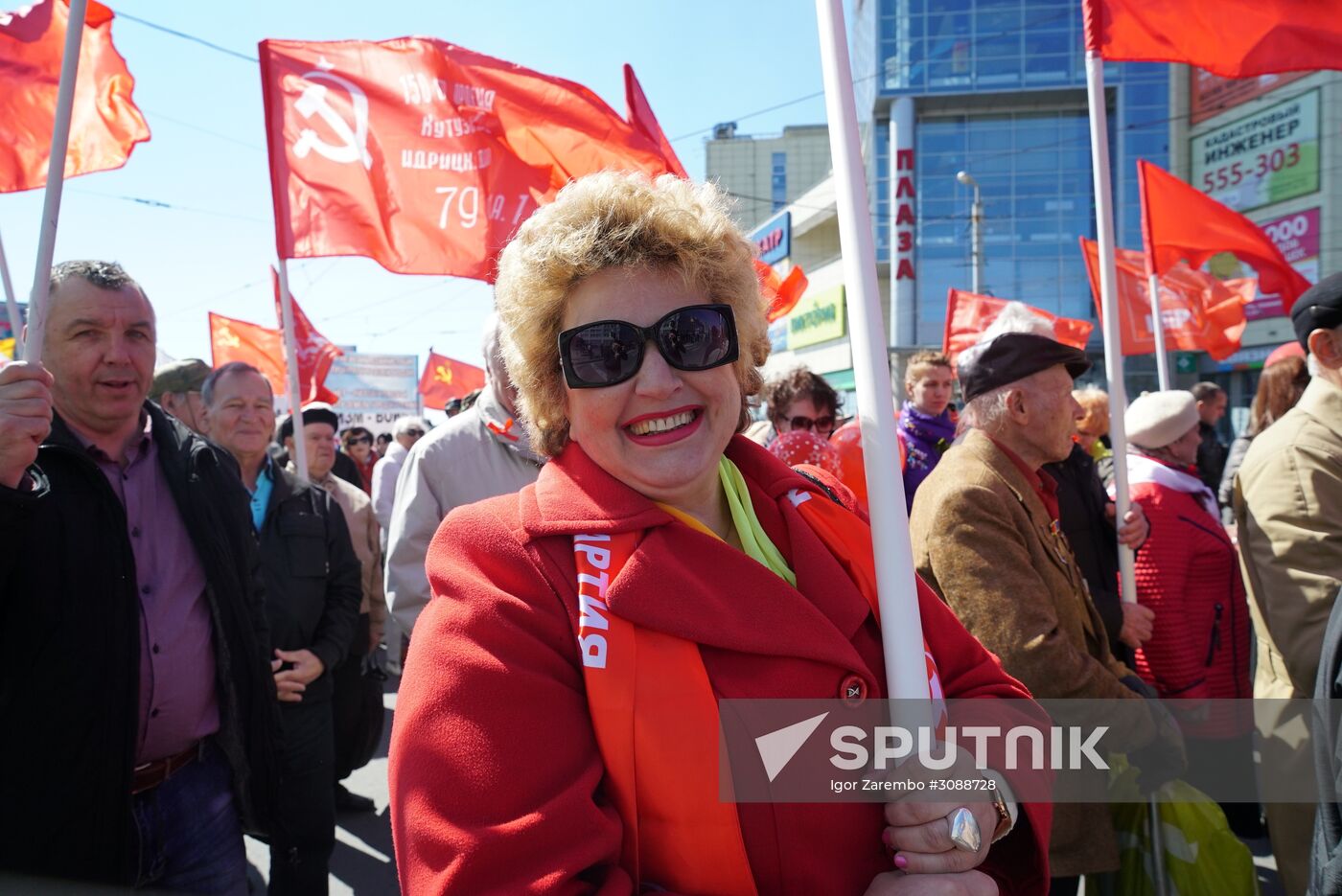 May Day celebrations in Russian cities