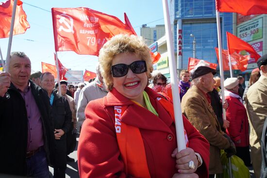 May Day celebrations in Russian cities