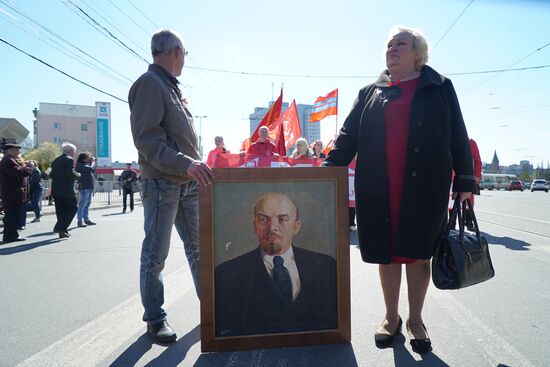 May Day celebrations in Russian cities