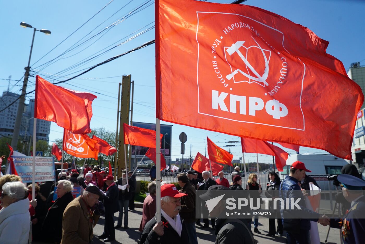 May Day celebrations in Russian cities