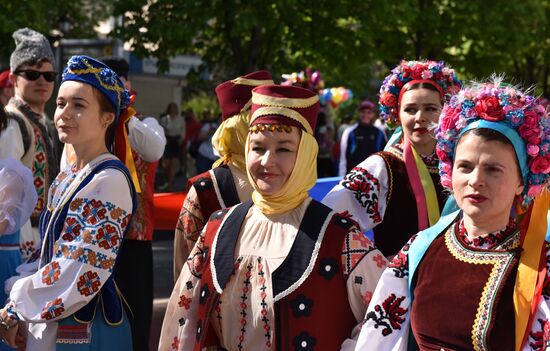 May Day celebrations in Russian cities