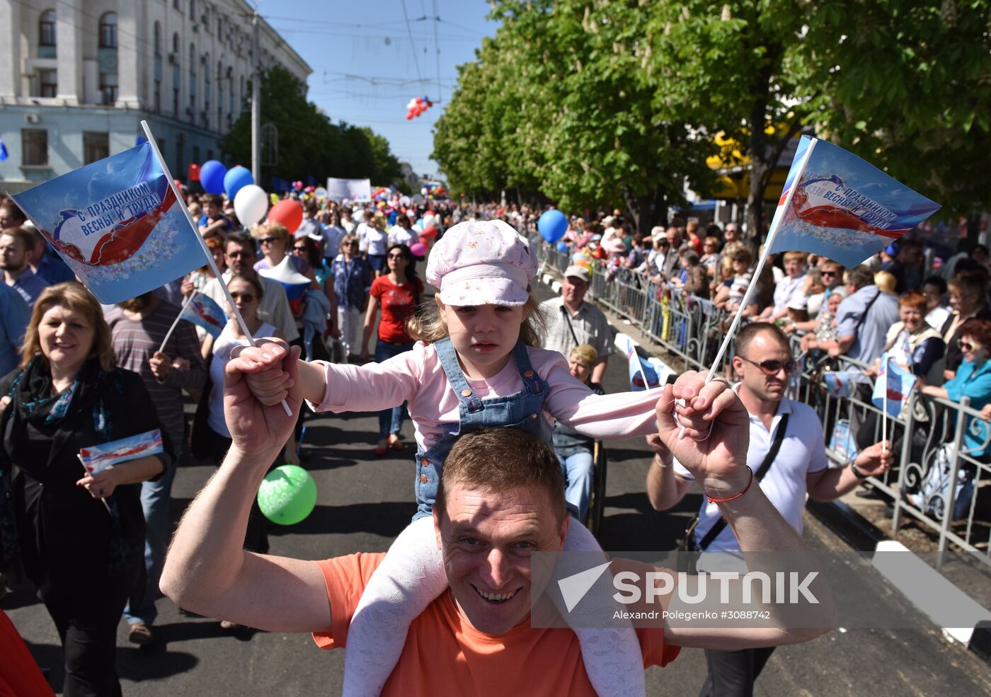 May Day celebrations in Russian cities