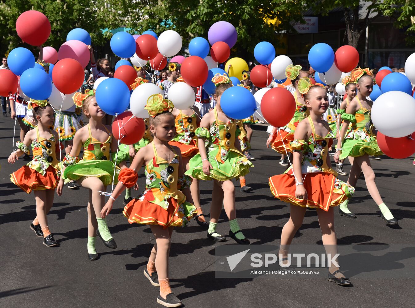 May Day celebrations in Russian cities
