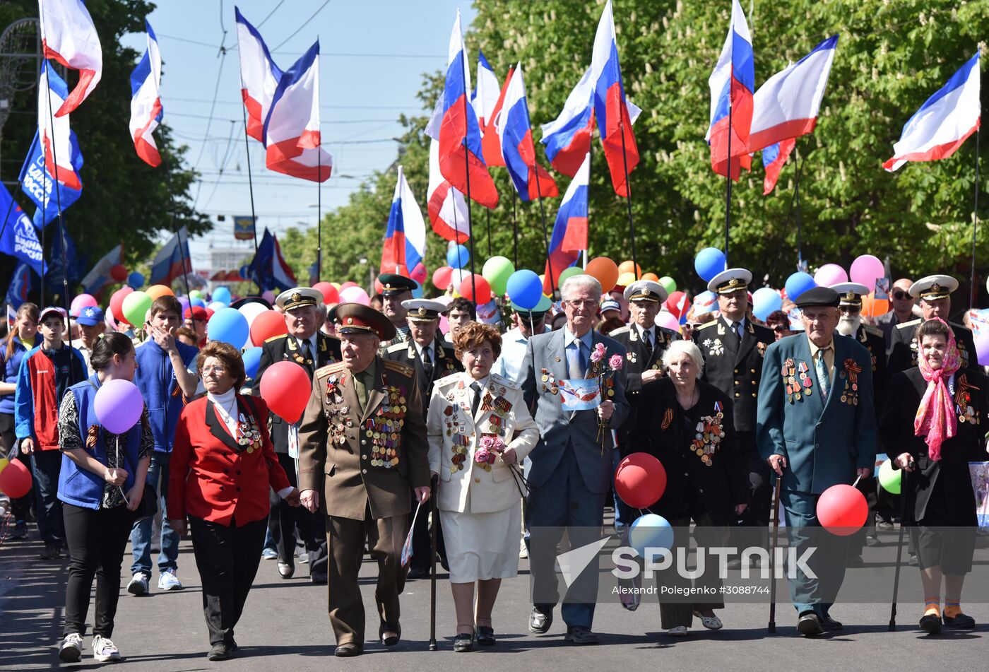 May Day celebrations in Russian cities