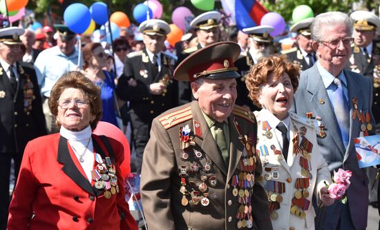 May Day celebrations in Russian cities
