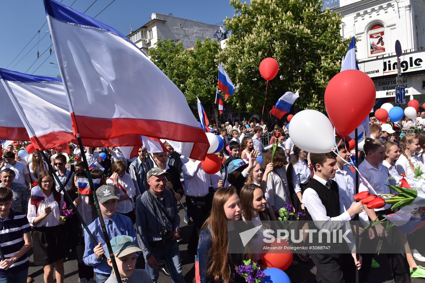 May Day celebrations in Russian cities