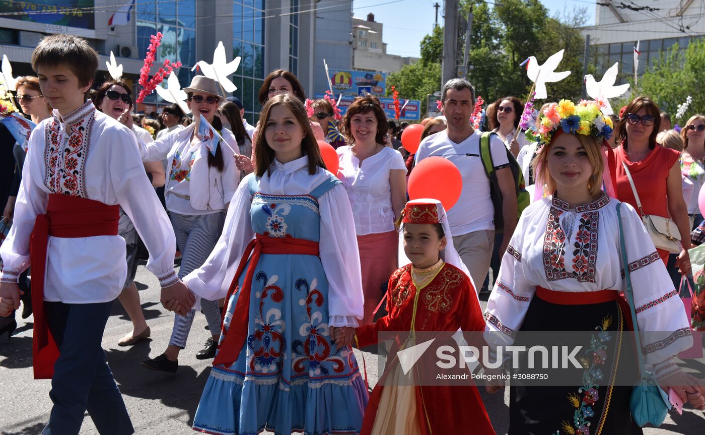 May Day celebrations in Russian cities