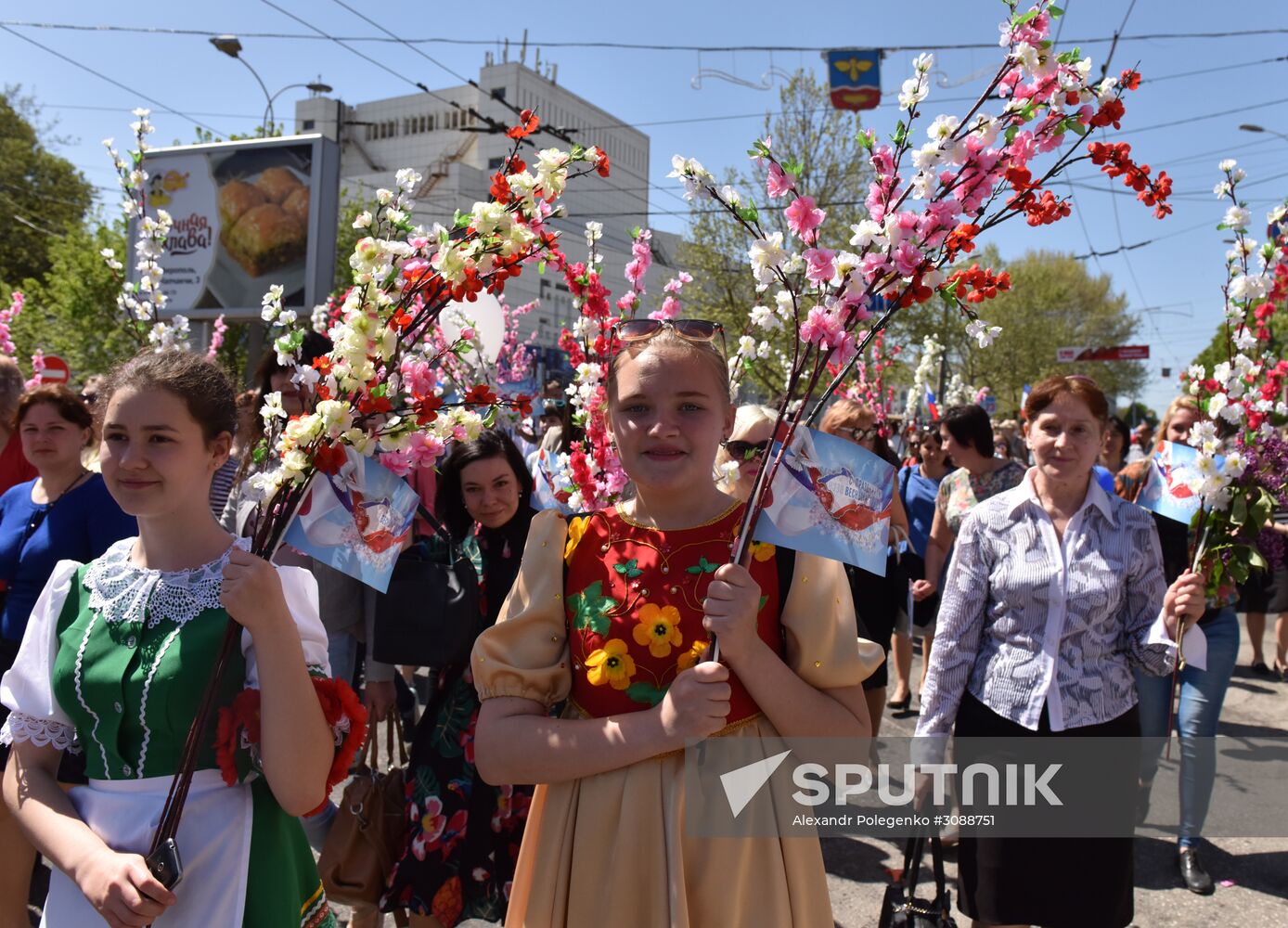 May Day celebrations in Russian cities
