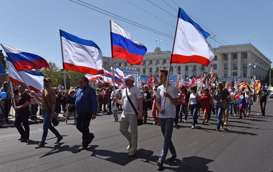 May Day celebrations in Russian cities
