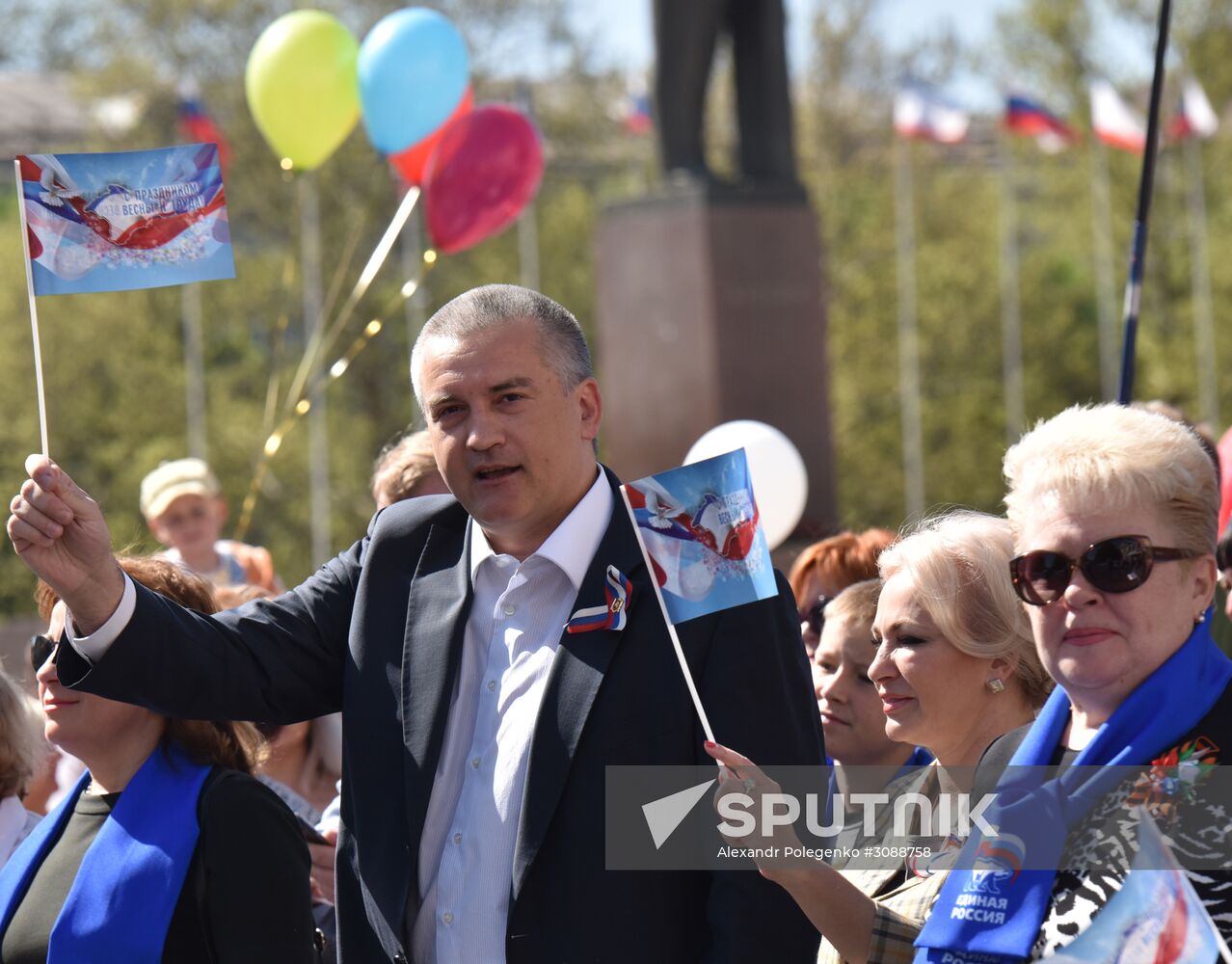 May Day celebrations in Russian cities