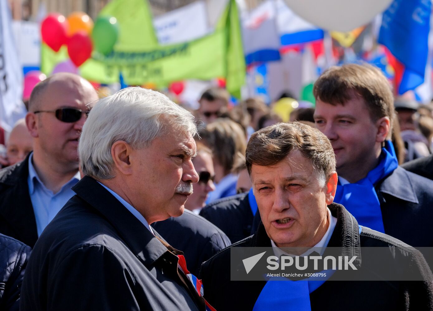 May Day celebrations in Russian cities