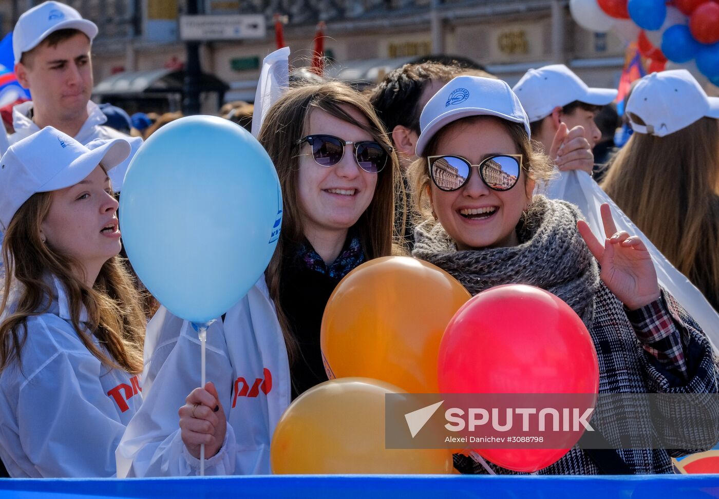 May Day celebrations in Russian cities