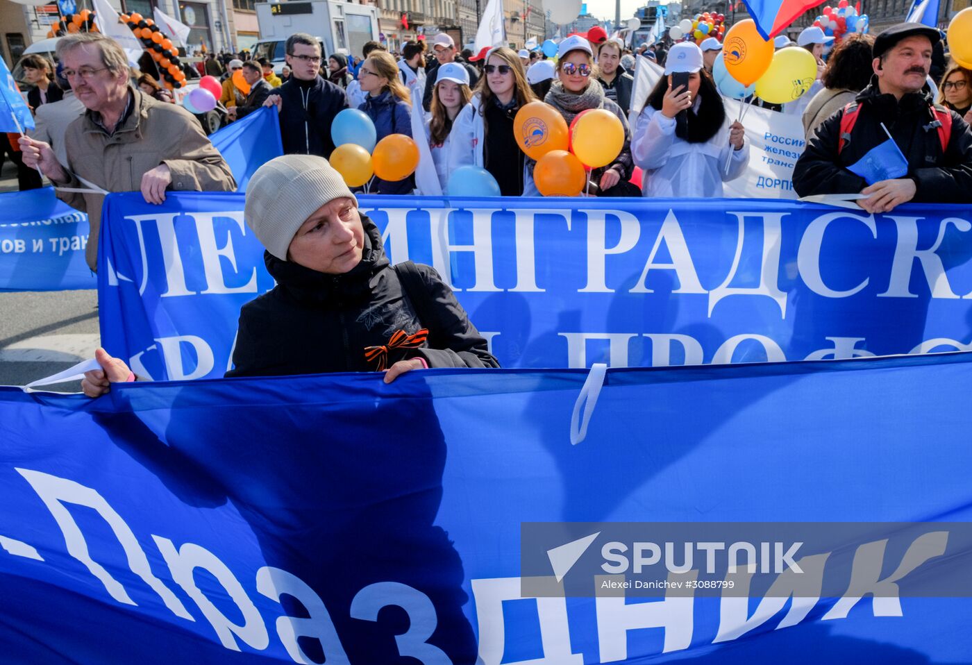 May Day celebrations in Russian cities
