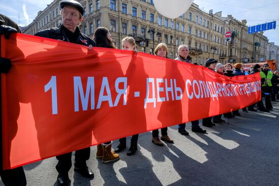 May Day celebrations in Russian cities