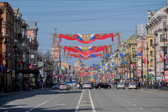 May Day celebrations in Russian cities