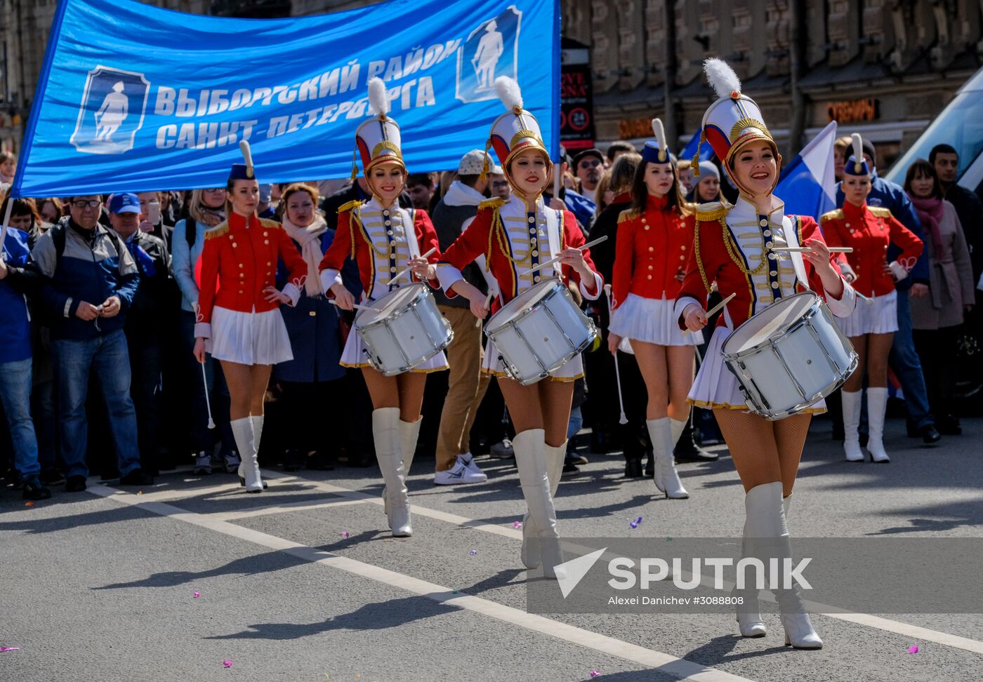 May Day celebrations in Russian cities
