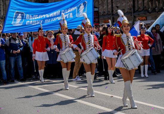 May Day celebrations in Russian cities