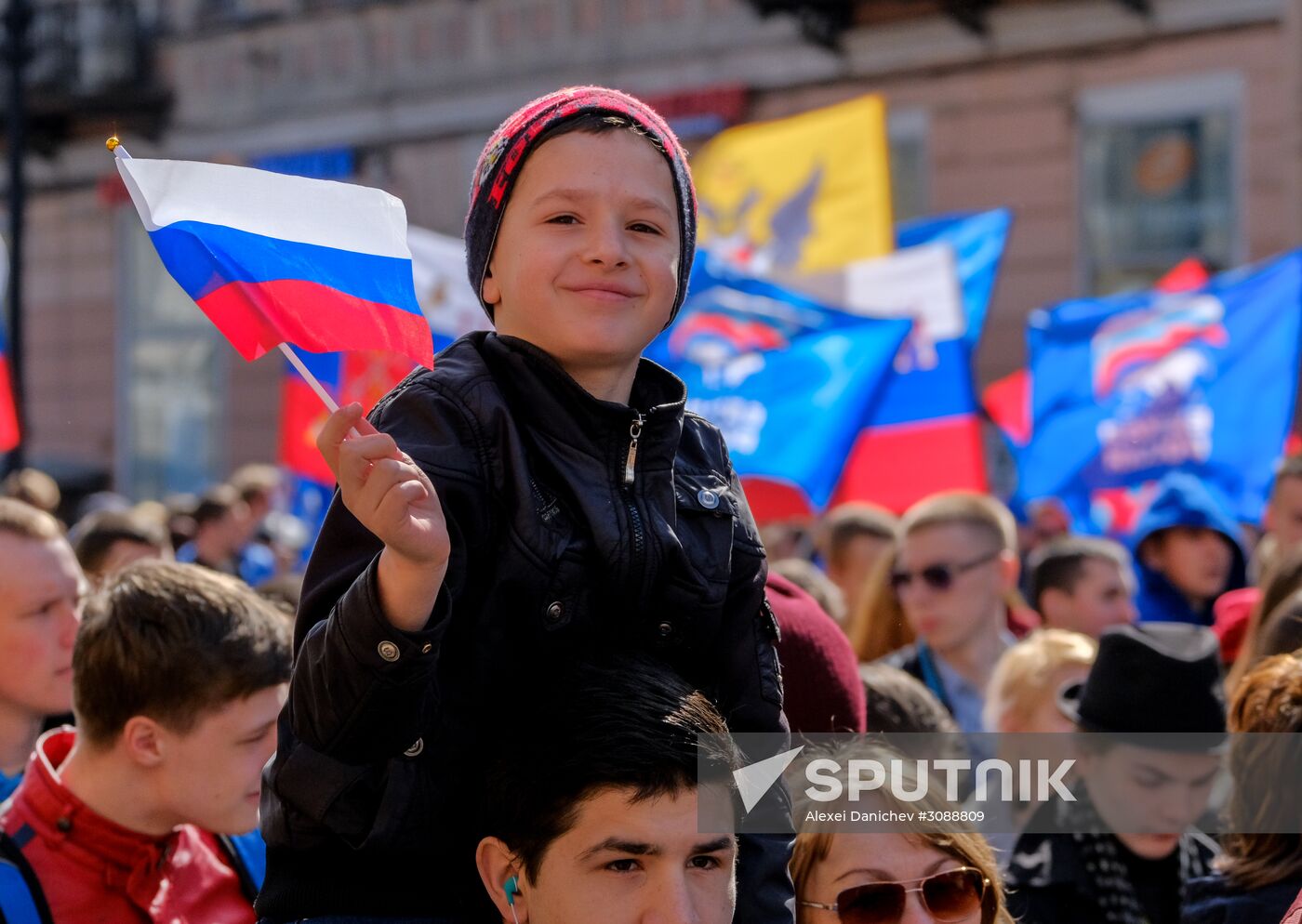 May Day celebrations in Russian cities