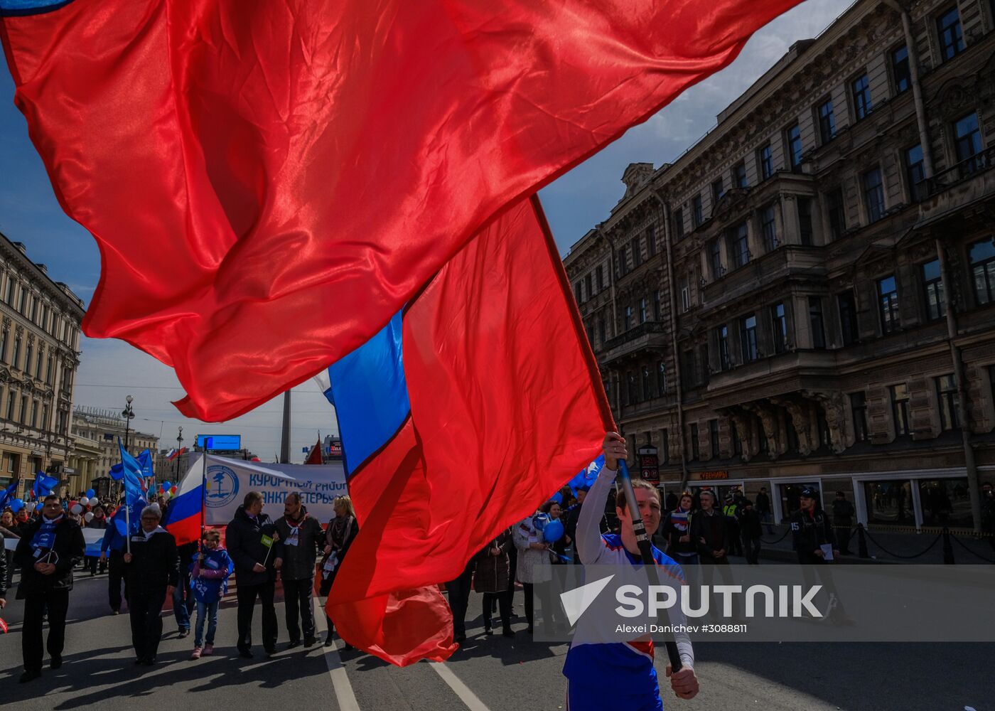 May Day celebrations in Russian cities
