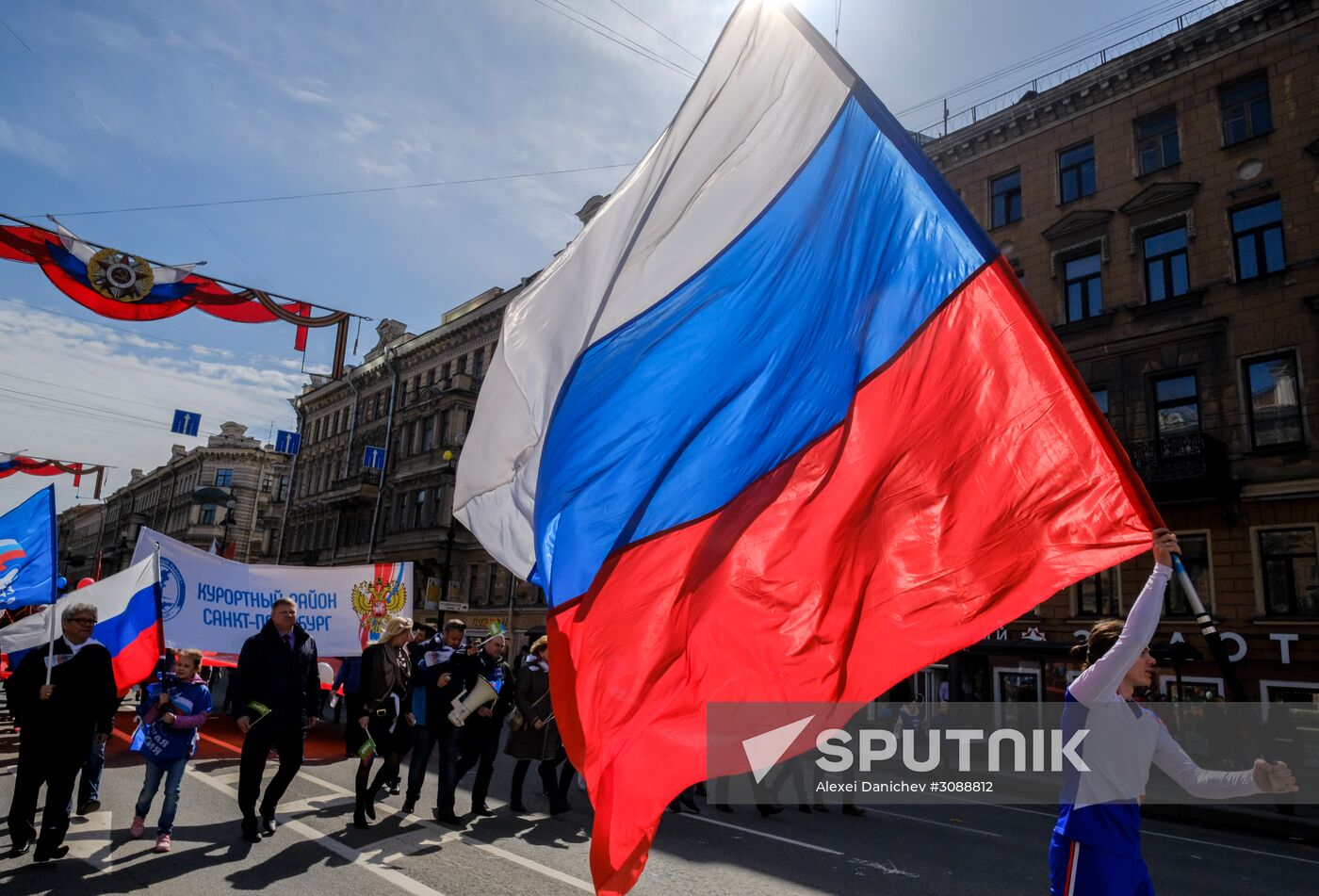 May Day celebrations in Russian cities