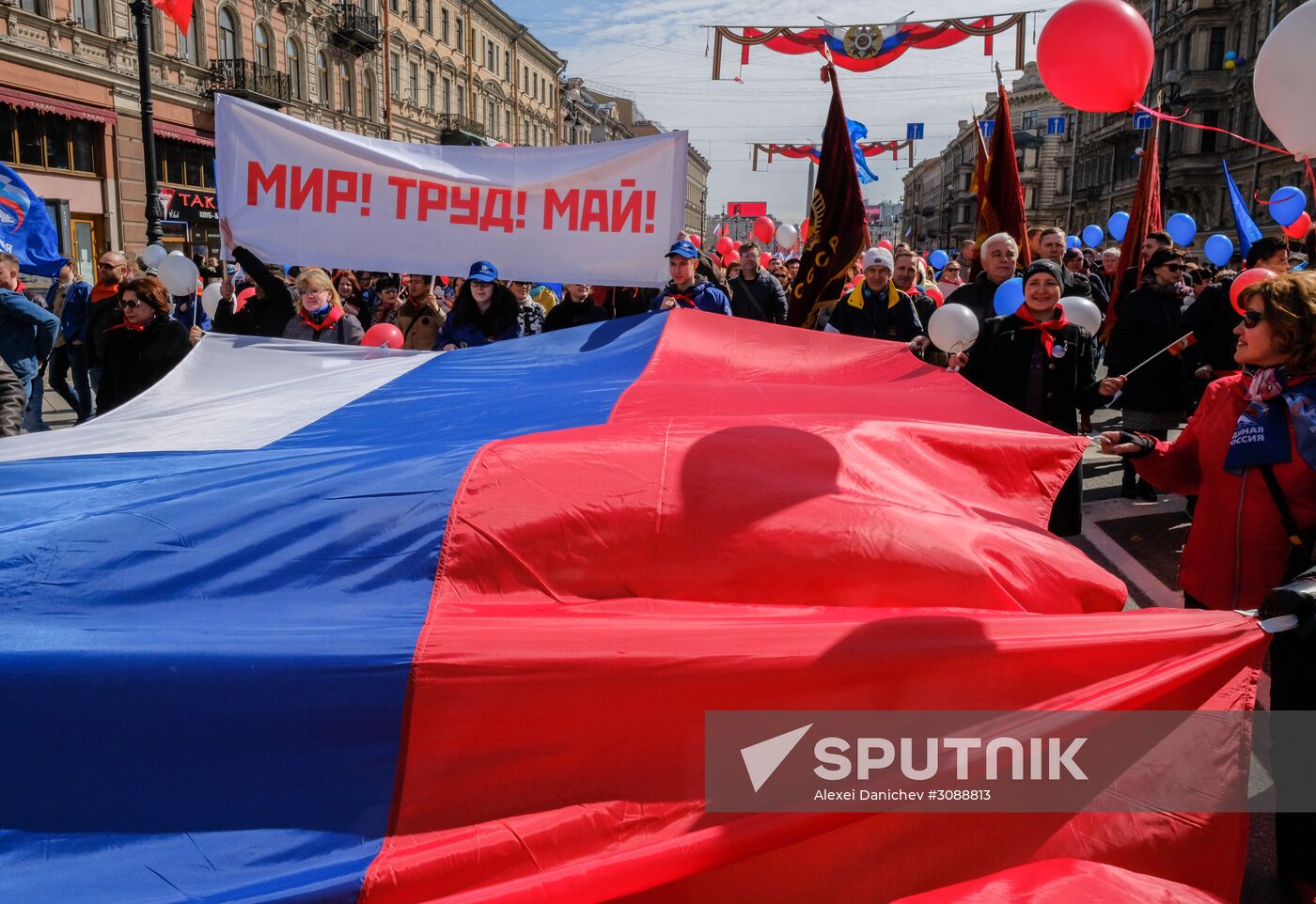 May Day celebrations in Russian cities