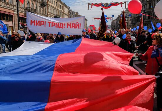 May Day celebrations in Russian cities