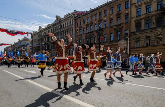 May Day celebrations in Russian cities