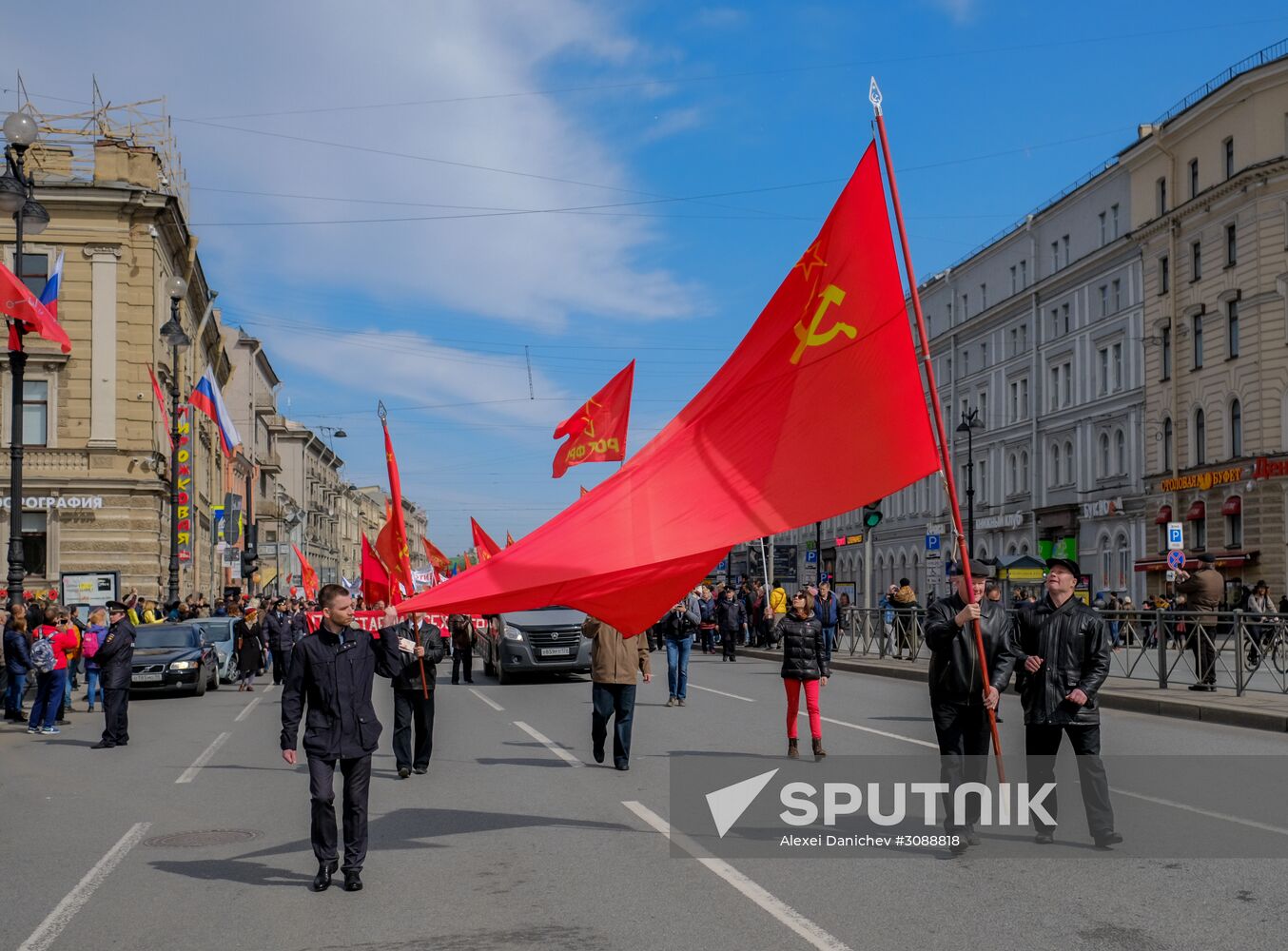 May Day celebrations in Russian cities