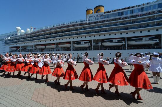 Costa Victoria ocean liner arrives in Vladivostok