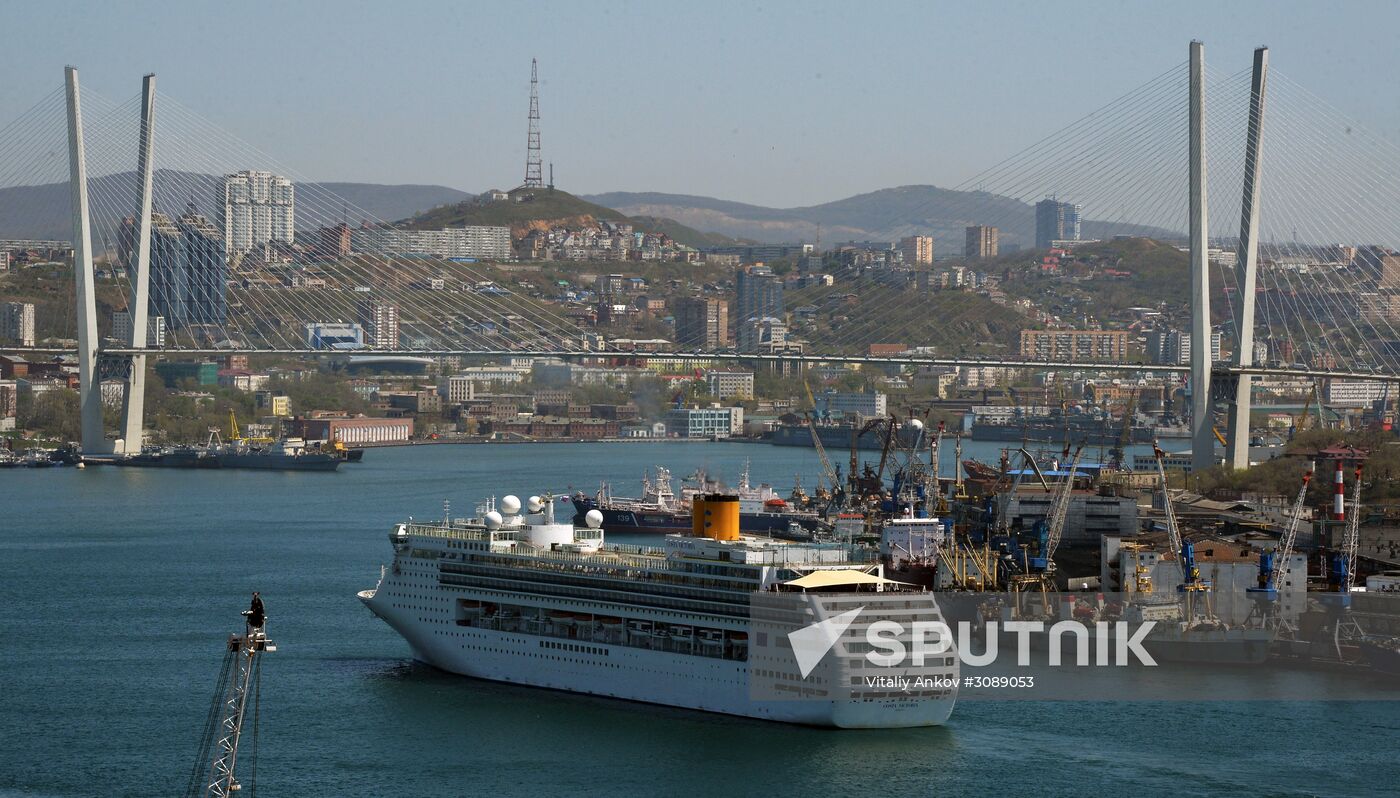 Costa Victoria ocean liner arrives in Vladivostok