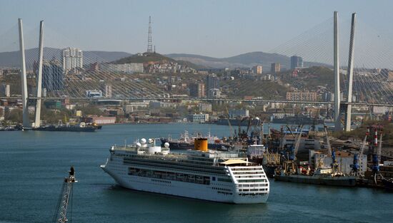 Costa Victoria ocean liner arrives in Vladivostok