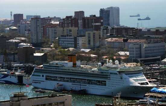 Costa Victoria ocean liner arrives in Vladivostok