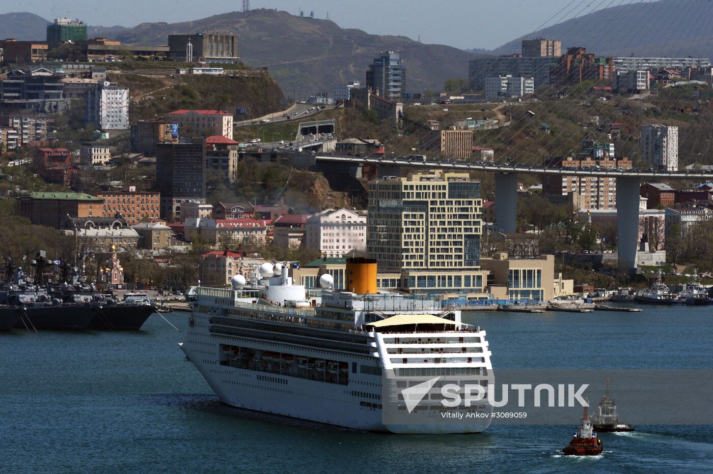 Costa Victoria ocean liner arrives in Vladivostok